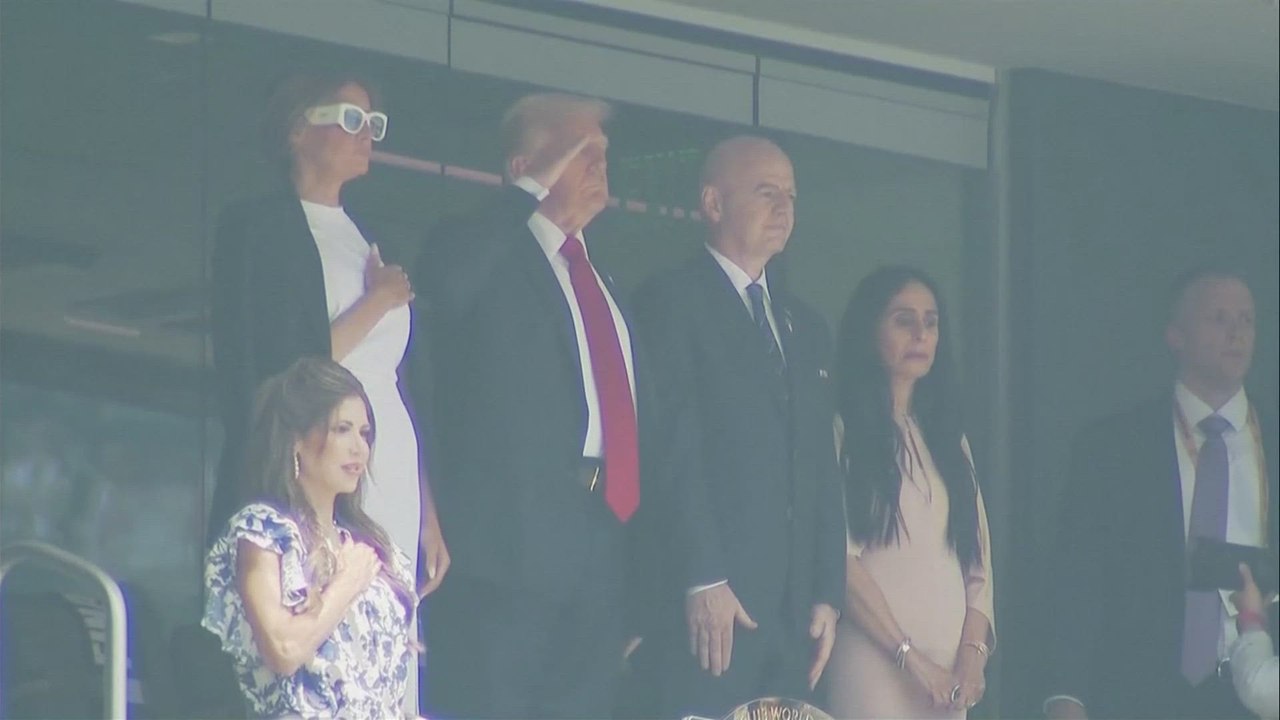 Trump sings national anthem loud and proud before FIFA Club World Cup final