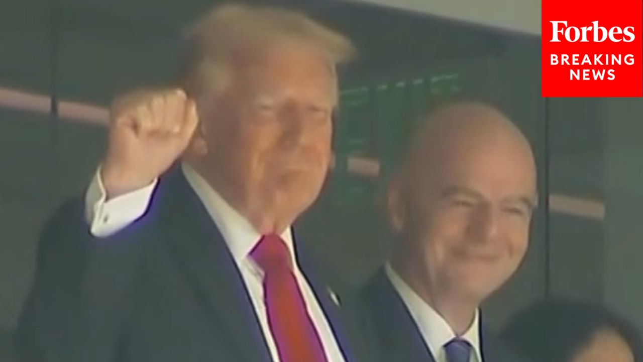 WATCH: Trump Meets With FIFA President Gianni Infantino At Club World Cup Final, Waves At Crowd