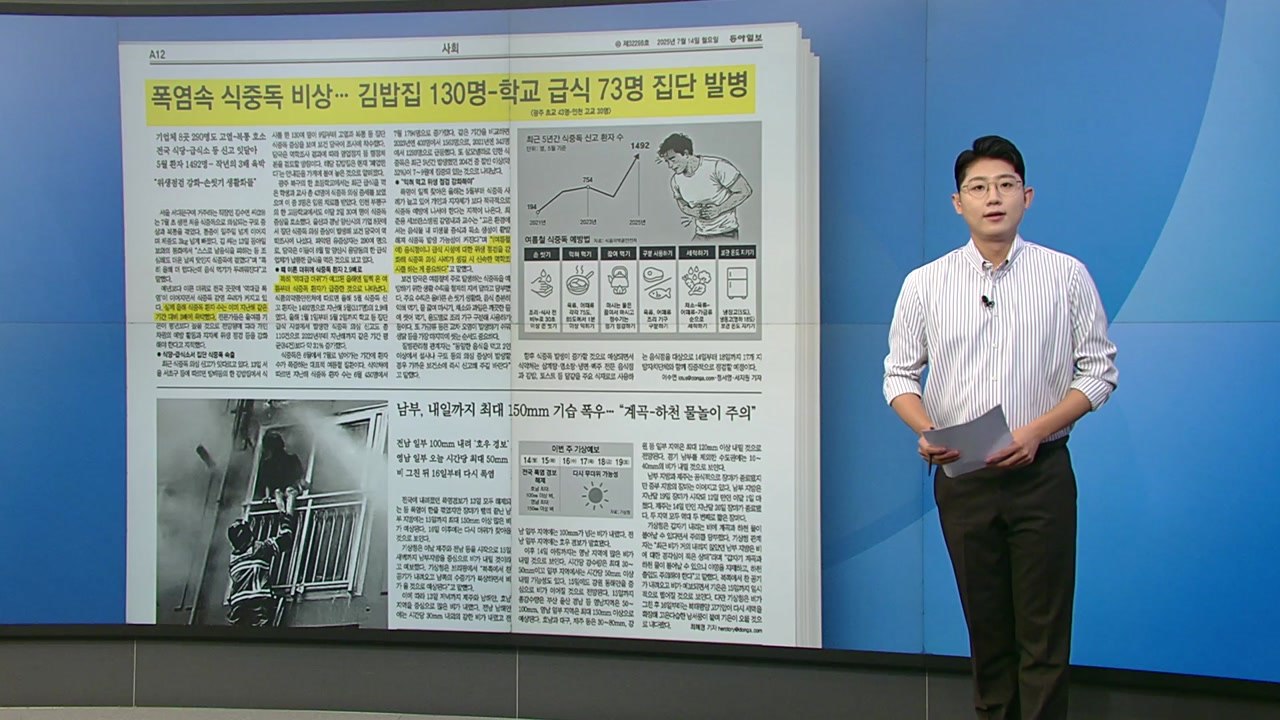 [스타트 브리핑] 폭염 속 식중독 비상... 김밥집 130명-학교 급식 73명 집단 발병 / YTN