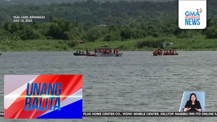 PCG – 5 sako na may kahina-hinalang laman, na-retrieve sa Taal Lake as of July 31; susuriin kung may buto ng tao | Unang Balita