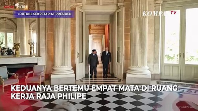 Momen Presiden Prabowo Bertemu Raja Belgia di Istana Laeken Sebelum Bertolak ke Prancis