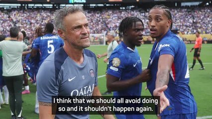 'It shouldn't happen again' - Enrique on PSG-Chelsea scuffle