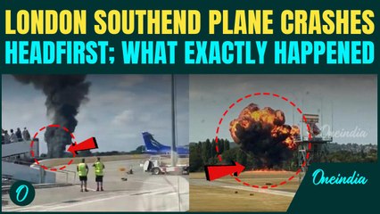 London Plane Crash CHILLING DETAILS! Southend Passenger Plane Flips, Crashes Seconds After Takeoff
