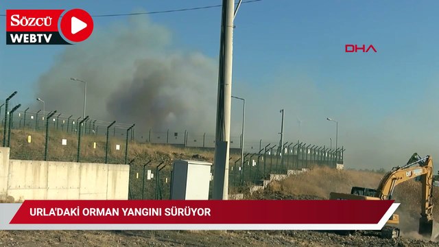 Urla'daki orman yangını sürüyor