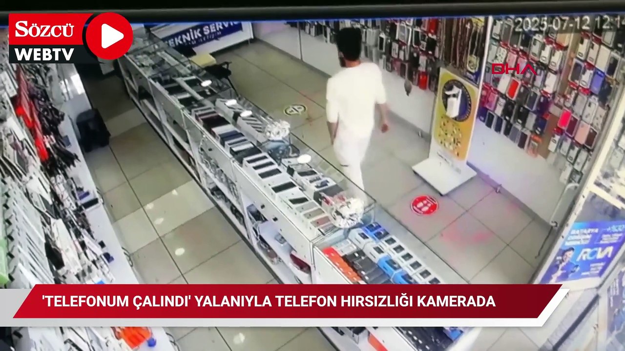 Avcılar'da 'telefonum çalındı' yalanıyla telefon hırsızlığı kamerada