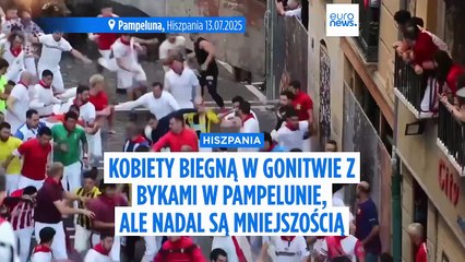 Kobiety biegające z bykami na festiwalu San Fermín w Pampelunie pozostają mniejszością