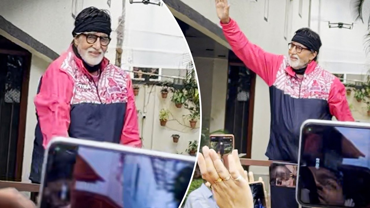 Big B: Megastar Amitabh Bachchan Greets His Fans From Jalsa Bungalow In Juhu Mumbai!