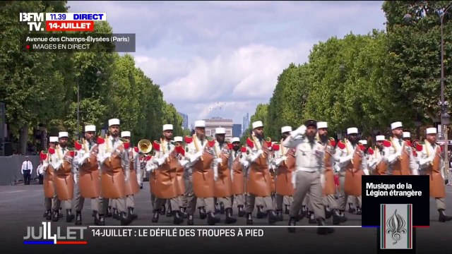 14-Juillet: les pionniers de la Légion étrangère défilent sur les Champs-Élysées