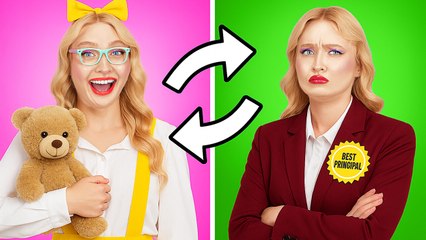 My little sis become a principal || GENIUS HACKS by 123 GO! UNIVERSE