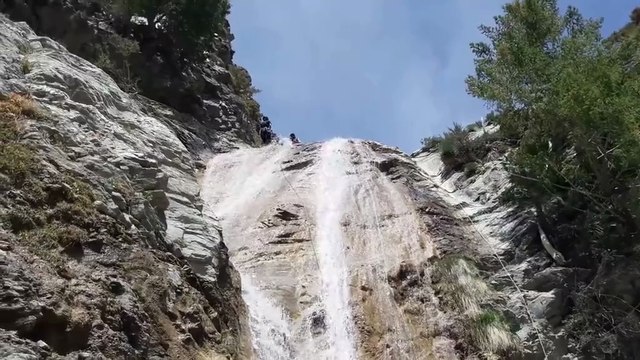 Outdoor Adventure Rock Climbing Waterfall Rappelling