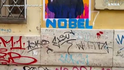 Il Nobel per la Pace a Francesca Albanese, relatrice Onu su Gaza: il murale di Harry Greb a Roma