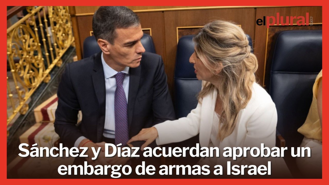 Sánchez y Díaz acuerdan aprobar un embargo de armas a Israel