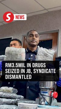 Three nabbed, drugs worth RM3.5mil seized in JB raids
