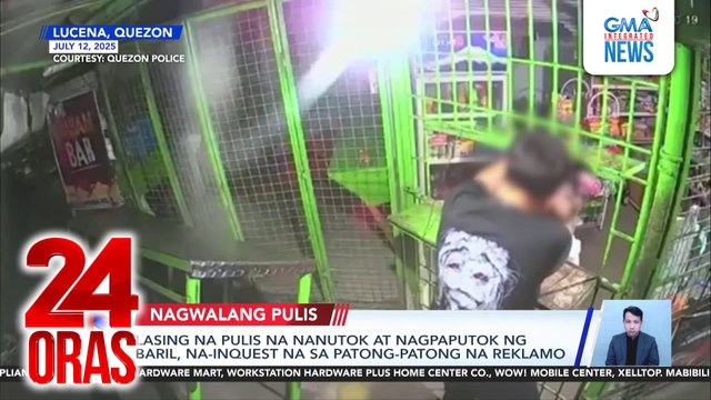 Lasing na pulis na nanutok at nagpaputok ng baril, na-inquest na sa patong-patong na reklamo | 24 Oras