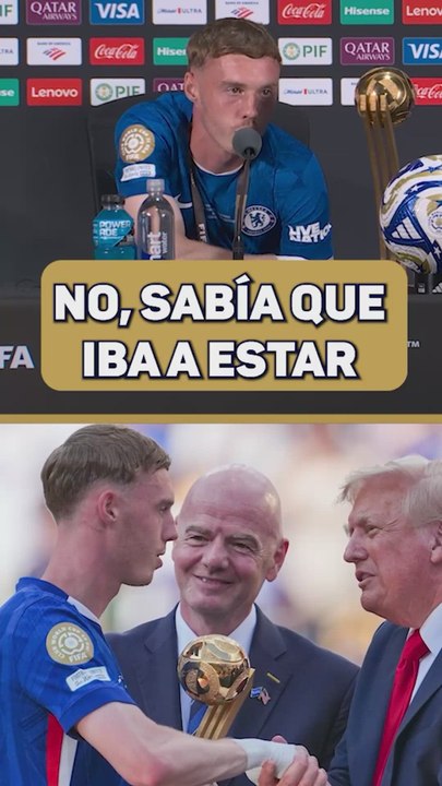 La sorpresa de Palmer al ver Trump se quedaba en el podio cuado el Chelsea levantaba el Mundial de Clubes