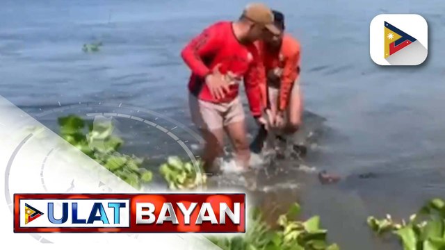 Ilan sa narekober na sako sa Taal Lake na naglalaman ng hinihinalang buto, nadala na sa Camp Crame