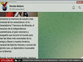Pdte. Maduro honra la memoria de uno de los venezolanos más universales: Francisco de Miranda