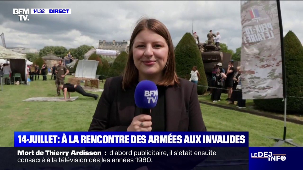14-Juillet: l'esplanade des Invalides transformée en terrain d'entrainement militaire pour sensibiliser les jeunes au fonctionnement de l'armée