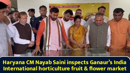 Haryana CM Nayab Saini inspects Ganaur’s India International horticulture fruit & flower market