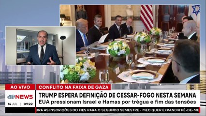 Trump espera acordo de cessar-fogo em Gaza em uma semana; Trindade comenta