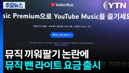 유튜브 뮤직 뺀 '라이트 상품' 연내 출시...최저 월 8천5백 원 / YTN