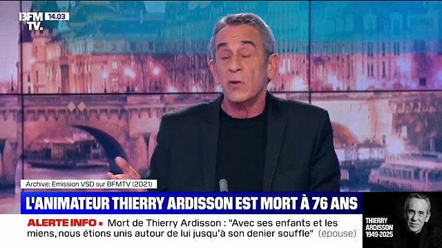Actualités : Mort de l'animateur Thierry Ardisson, animateur de télévision (1949-2025)
