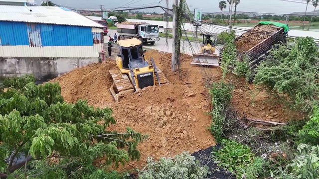 Greatest Operator Finishing Road Connecting To Another Land Side, Dozer Pushing Tree Clearing Road