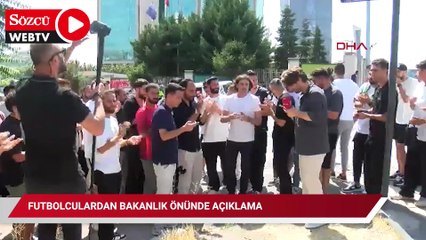 Futbolculardan bakanlık önünde açıklama: Televizyonda alkışladığımız oyuncular 40 yaşında