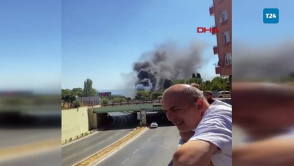 İstanbul Pendik'te İSKİ'ye ait tesiste yangın