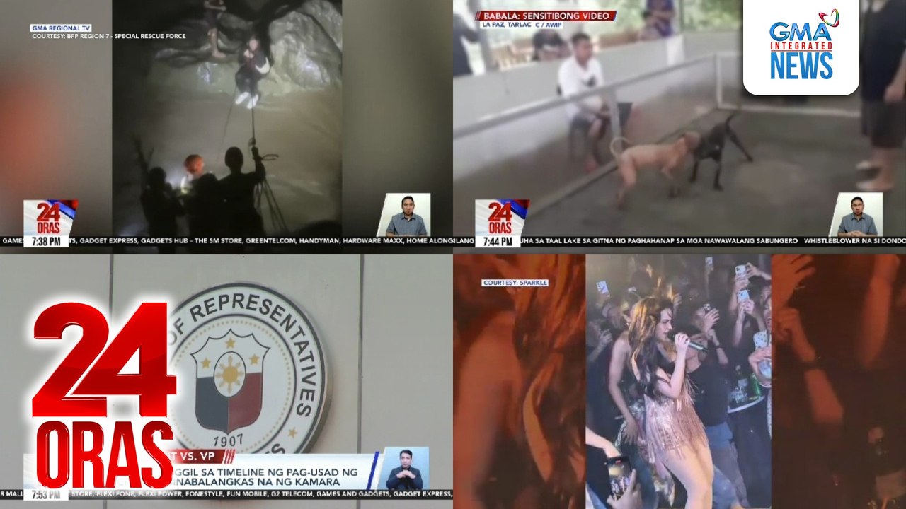 24 Oras: (Part 3) Isang stranded malapit sa talo, patay; iligal na dog fighting sa La Paz, Tarlac, bistado; Kamara, handa umano sakaling paboran ng SC si VP Duterte batay sa technicality ng hinaharap niyang impeachment complaint; usap-usapang..., atbp.