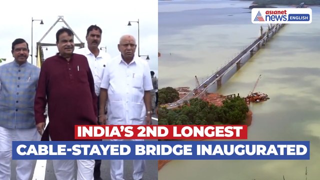 Gadkari Inaugurates India’s 2nd Longest Cable-Stayed Bridge in Karnataka