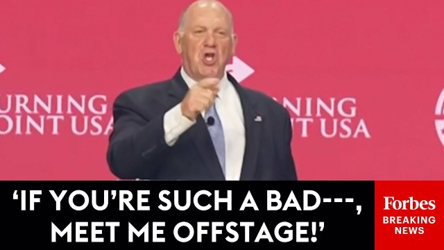 Tom Homan Issues Savage Dare To Heckler Interrupting Him: 'He Ain't Got The Balls!'