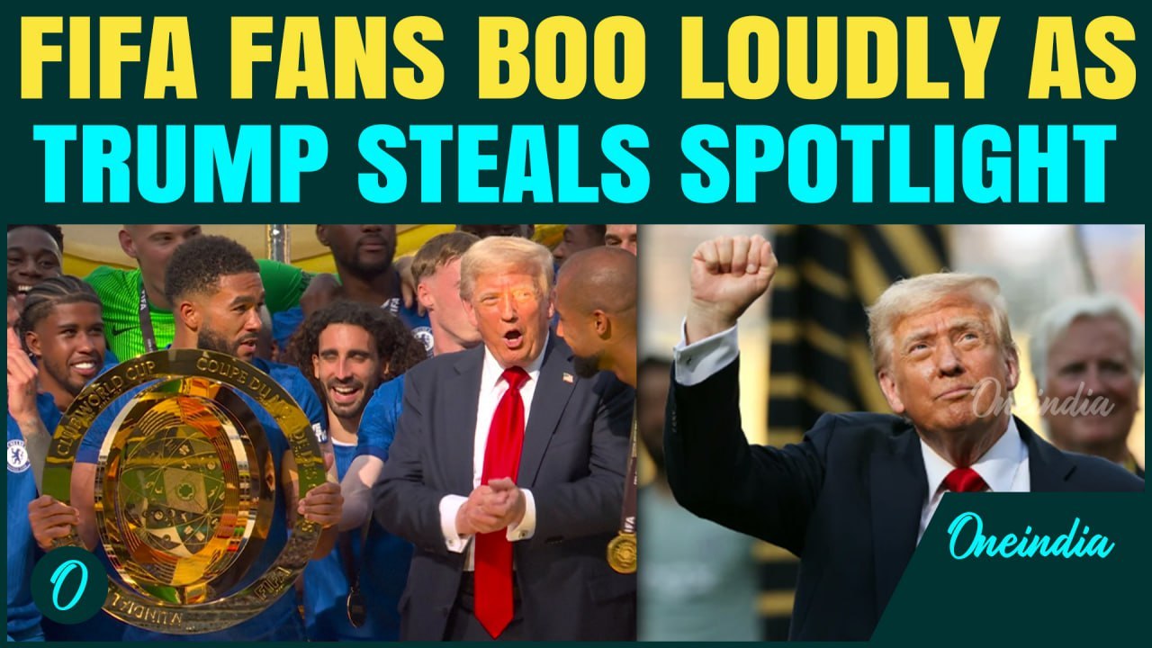 VIDEO: Trump BOOED By Fans At FIFA Final After Entering Stadium | Photobombs Chelsea's World Cup Win