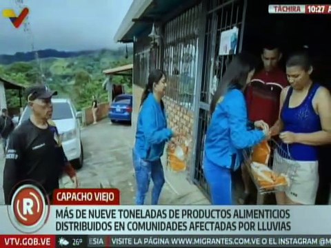 Táchira | Gobierno nacional garantiza distribución de alimentos a familias afectadas por las lluvias