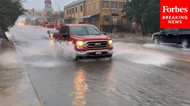 Rising Water Floods Roads In Kerrville, Texas After New Wave Of Heavy Rain