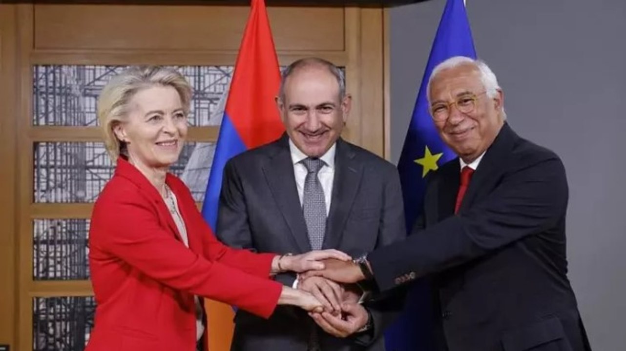 Ermenistan Başbakanı Paşinyan, Antonio Costa ve Ursula von der Leyen ile bir araya geldi