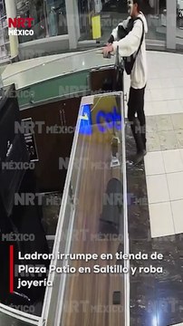 Durante la noche se registró un robo en una tienda ubicada en Plaza Patio en Saltillo, donde un sujeto quebró las vitrinas para sustraer diversas piezas de joyería.