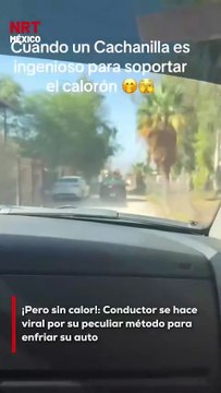 Un conductor fue captado en video mientras circulaba con un generador eléctrico colocado sobre el techo de su vehículo, con el que alimentaba un aire acondicionado empotrado en una de las ventanas.