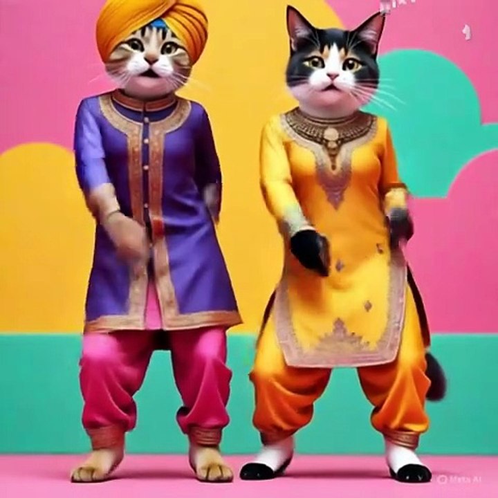 Cute cat couple dacing 😺😸
