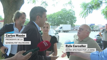 Un afectado por la dana le reprocha a Mazón que "no estaba en su sitio"