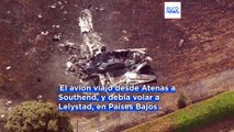 4 muertos al estrellarse un avión turbohélice en el aeropuerto londinense de Southend