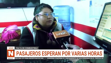 Buses solo operan al 3% por falta de diésel en la Terminal terrestre de Cochabamba