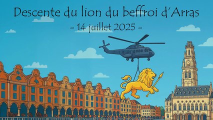Descente du lion d'Arras - 14/07/2025 - Webcam Arras
