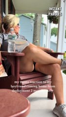 Cette maman voit le petit-ami de sa fille rentrer de son déploiement à l’armée après 2 mois