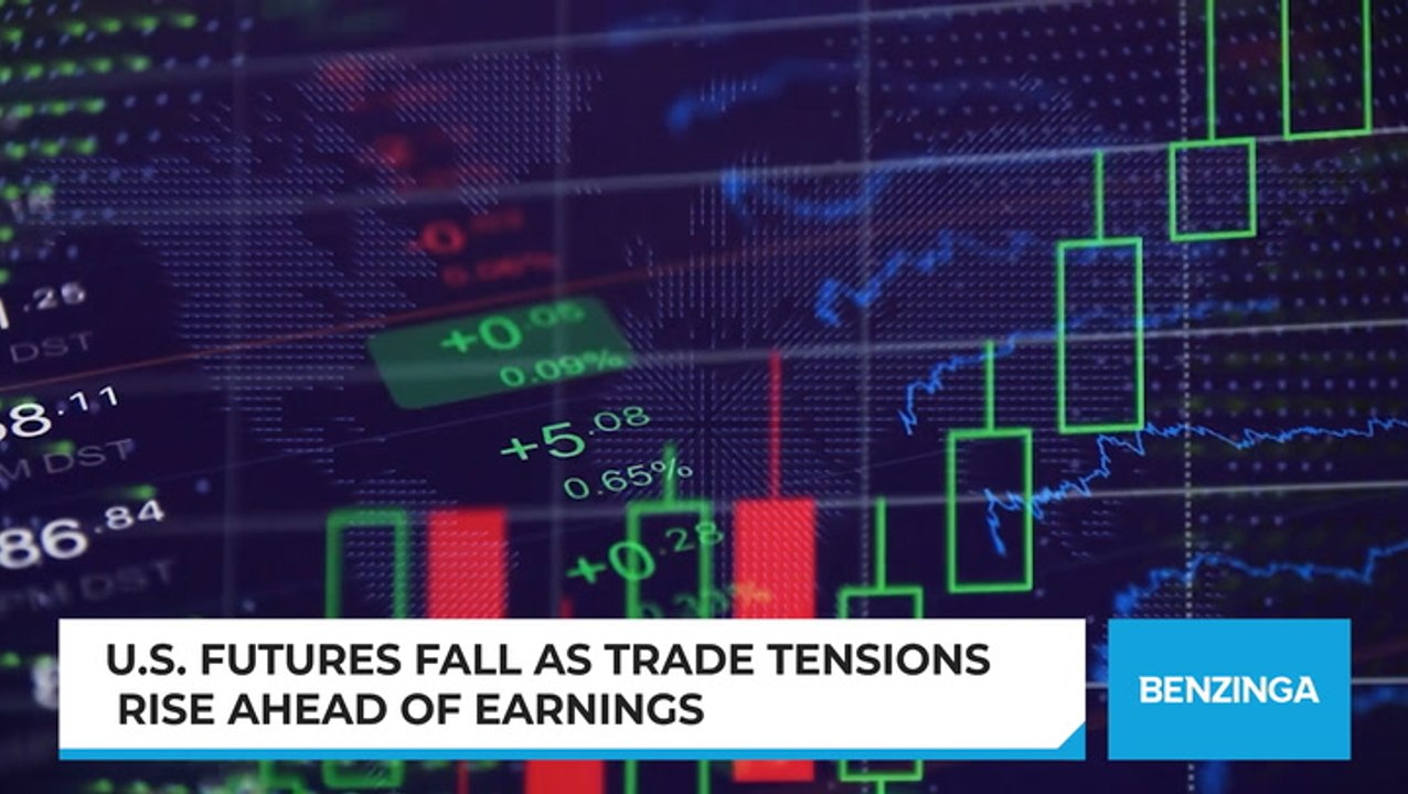 U.S. Futures Fall As Trade Tensions Rise Ahead Of Earnings