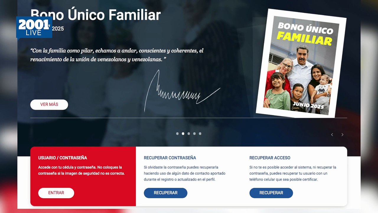 Sistema Patria: cómo recuperar tu usuario y contraseña en cuatro pasos