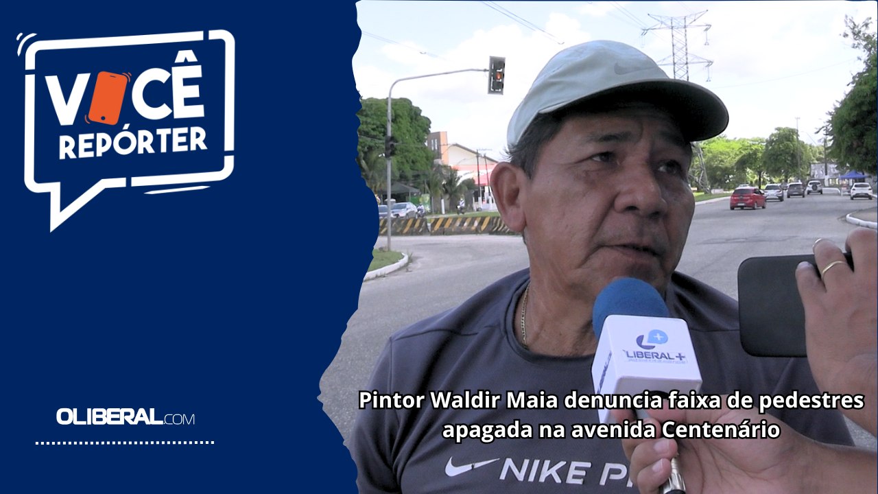 Pintor Waldir Maia denuncia faixa de pedestres apagada na avenida Centenário