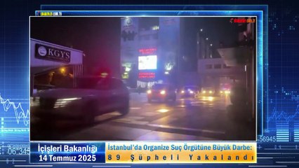 İstanbul’da Organize Suç Örgütüne Büyük Darbe: 89 Şüpheli Yakalandı