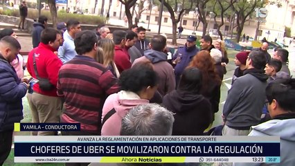 Choferes de apps de viajes se movilizaron en Córdoba contra la regulación