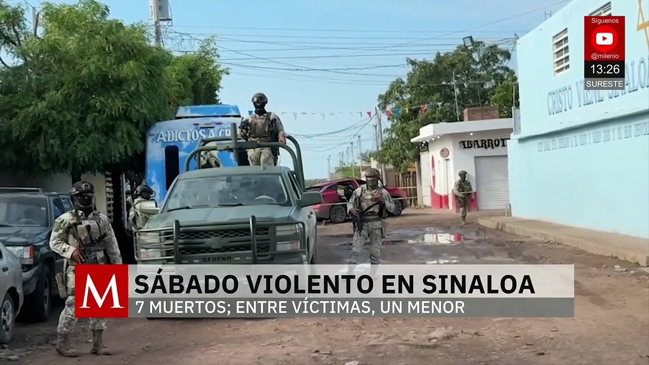 Sábado de violencia en Sinaloa deja cinco muertos, incluido un menor, y dos abatidos